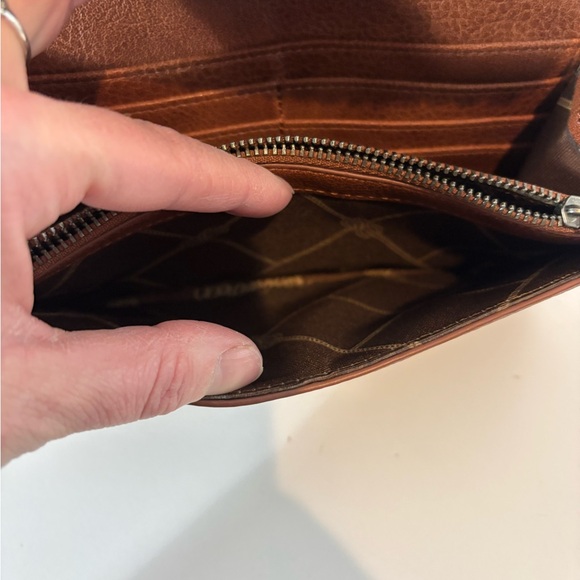 Wrangler Women Southwester Whipstitch Wristlet Wallet Western Brown Casual - Picture 9 of 11